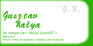 gusztav malya business card